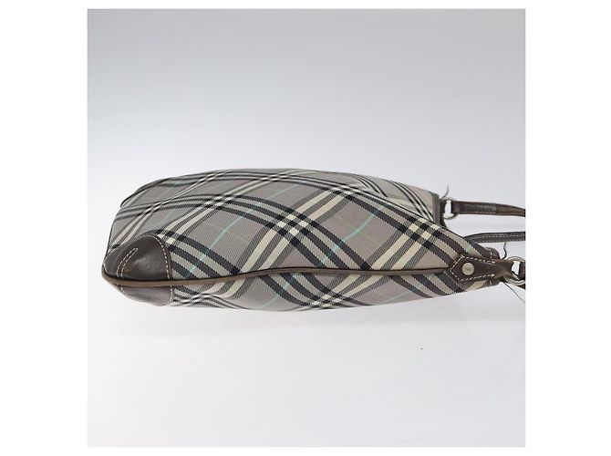 Borsa a spalla Burberry Nova Check Blue Label in nylon grigio Auth 114736 Marrone - vista 3