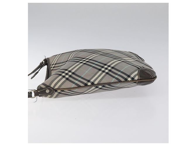 Borsa a spalla Burberry Nova Check Blue Label in nylon grigio Auth 114736 Marrone - vista 4