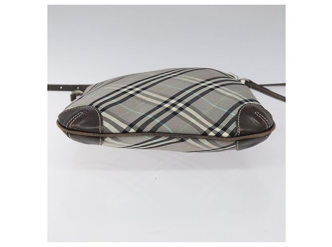 Borsa a spalla Burberry Nova Check Blue Label in nylon grigio Auth 114736 Marrone - vista 5