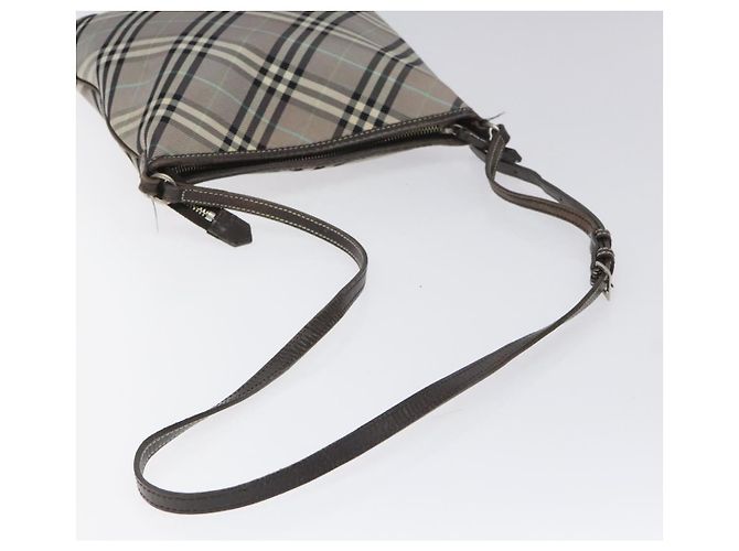 Borsa a spalla Burberry Nova Check Blue Label in nylon grigio Auth 114736 Marrone - vista 7