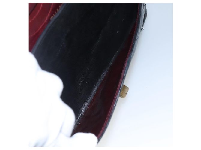 CHANEL Matelassé 25.5 Borsa a Doppio Faldone Catena Pelle di Agnello Nera Oro CC Auth PP249 Nero D'oro - vista 19