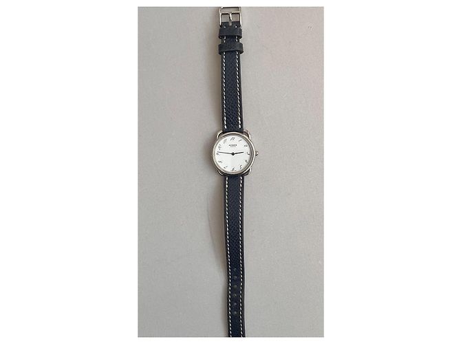 Orologio Hermès Arceau Acciaio Quadrante Bianco 24mm - vista 3
