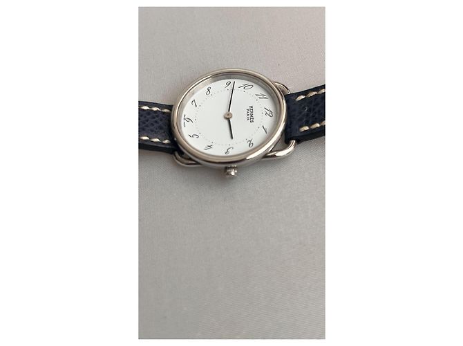 Orologio Hermès Arceau Acciaio Quadrante Bianco 24mm - vista 5