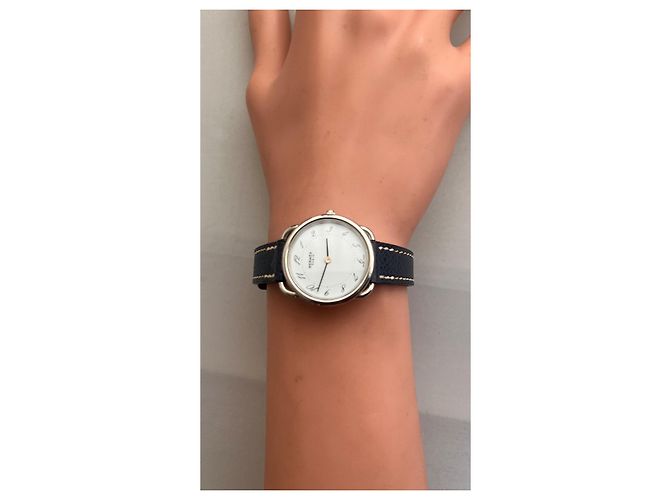Orologio Hermès Arceau Acciaio Quadrante Bianco 24mm - vista 7