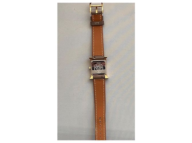 Hermès Heure H PM Uhr vergoldet Golden - Ansicht 5