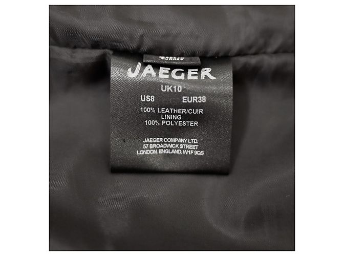 Falda midi de cuero Jaeger London negra talla M Negro - vista 5