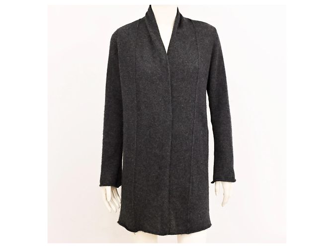 Cynthia Rowley Kaschmir-Cardigan in Graphitgrau Größe M Anthrazitgrau - Ansicht 5