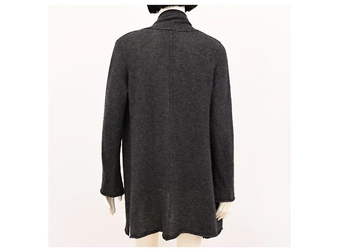 Cynthia Rowley Kaschmir-Cardigan in Graphitgrau Größe M Anthrazitgrau - Ansicht 6