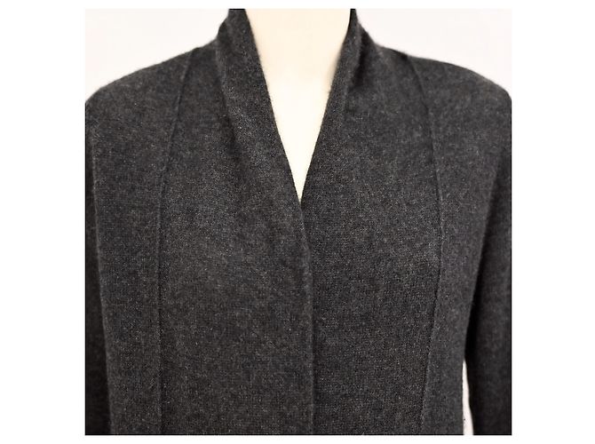 Cynthia Rowley Kaschmir-Cardigan in Graphitgrau Größe M Anthrazitgrau - Ansicht 8