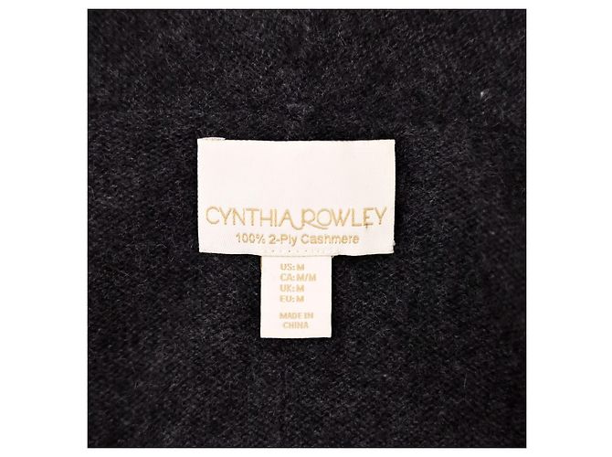 Cynthia Rowley Kaschmir-Cardigan in Graphitgrau Größe M Anthrazitgrau - Ansicht 9