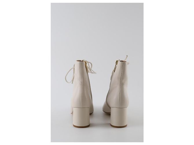Lk Bennett Botas de couro bege com cadarço - vista 2