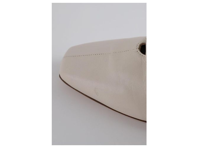 Lk Bennett Botas de couro bege com cadarço - vista 5