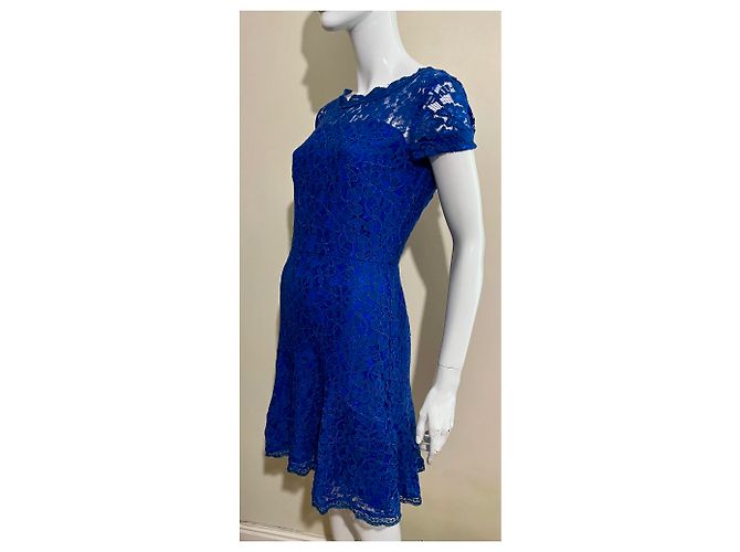 Diane Von Furstenberg DvF Fifi Spitzenkleid in königsblau - Ansicht 5