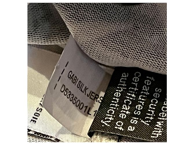 Diane Von Furstenberg Vestido de jersey de seda DvF Gabi Blanco Gris antracita - vista 4