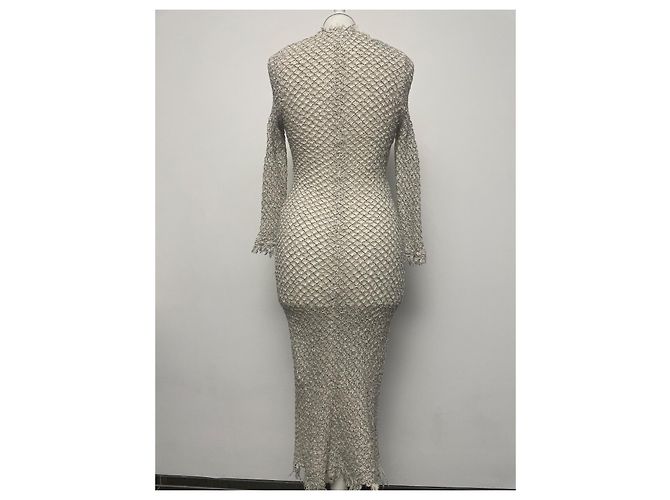Vestido Isabel Marant Etoile de punto abierto crema Crudo - vista 6