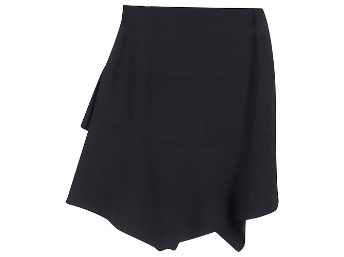 Alaïa Falda Mini Asimétrica Alaia en Poliéster Negro - vista 2