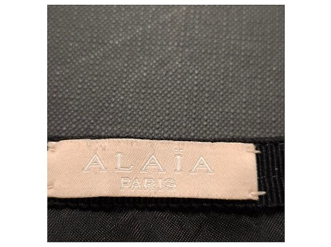 Alaïa Falda Mini Asimétrica Alaia en Poliéster Negro - vista 3