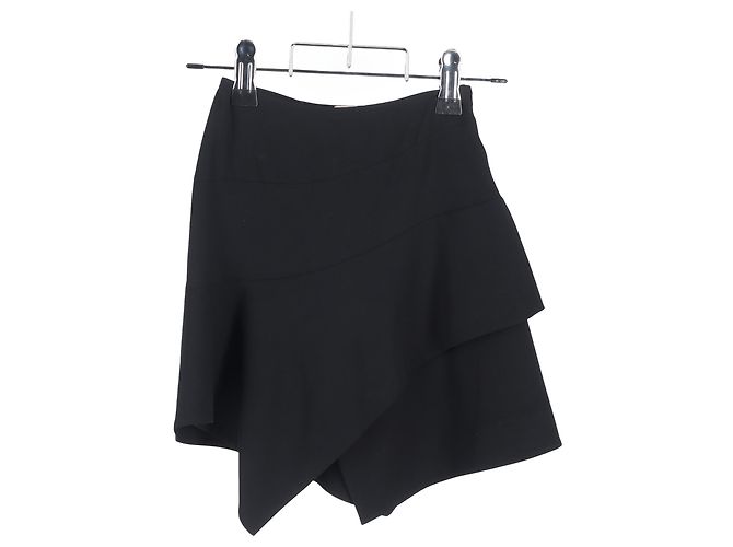 Alaïa Falda Mini Asimétrica Alaia en Poliéster Negro - vista 4