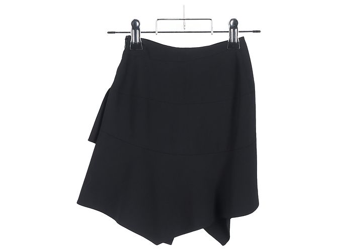 Alaïa Falda Mini Asimétrica Alaia en Poliéster Negro - vista 5