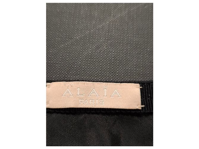 Alaïa Falda Mini Asimétrica Alaia en Poliéster Negro - vista 6