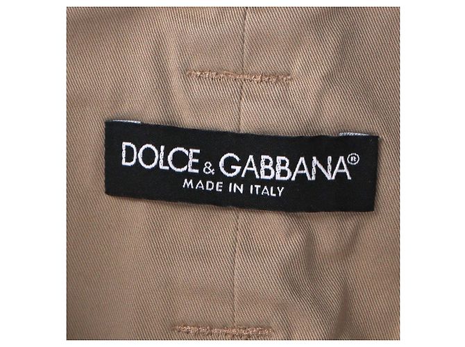 Pantalones de tiro alto con doble cinturón Dolce & Gabbana en algodón marrón Castaño Roja - vista 3