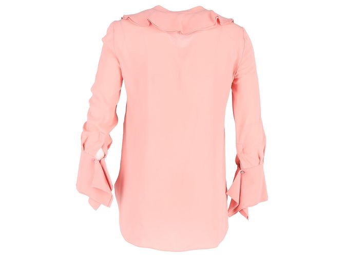 Rüschenshirt von Alexander McQueen aus rosa Polyester Braun Pink - Ansicht 3
