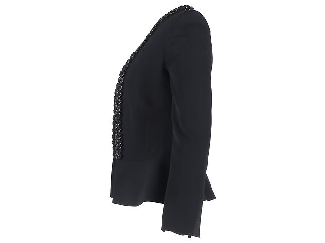 Stella Mc Cartney Blazer in lana nera decorato di Stella McCartney Nero - vista 2