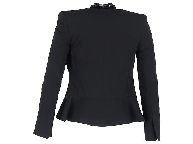 Stella Mc Cartney Blazer in lana nera decorato di Stella McCartney Nero - vista 3