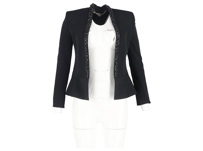 Stella Mc Cartney Blazer in lana nera decorato di Stella McCartney Nero - vista 4