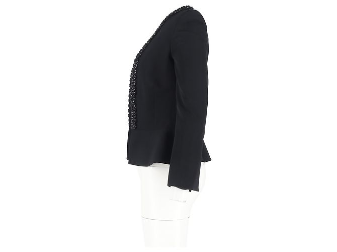 Stella Mc Cartney Blazer in lana nera decorato di Stella McCartney Nero - vista 5