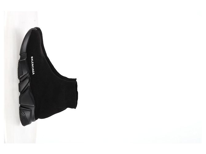 Baskets Balenciaga Speed Trainer en polyester noir - vue 12