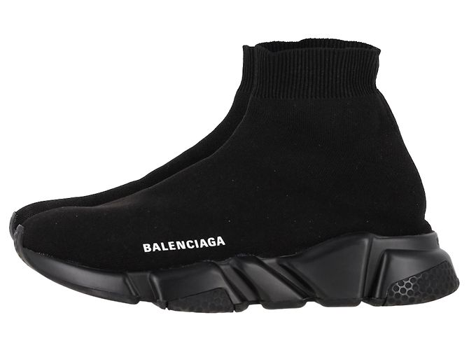 Baskets Balenciaga Speed Trainer en polyester noir - vue 4