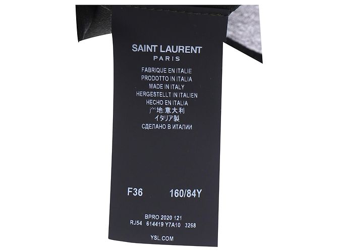 Vestido midi de seda preta com flores da Saint Laurent Preto - vista 6