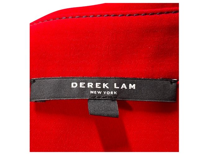 Camisa de botones Derek Lam en algodón rojo Roja - vista 4