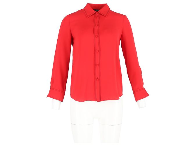 Camisa de botones Derek Lam en algodón rojo Roja - vista 5