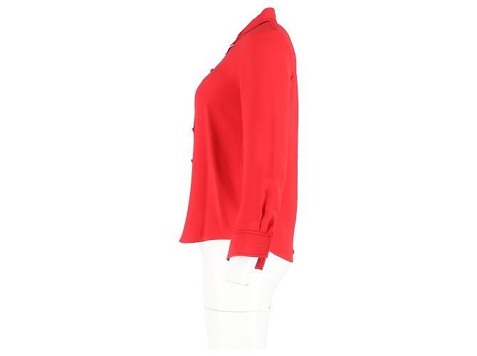 Camisa de botones Derek Lam en algodón rojo Roja - vista 6