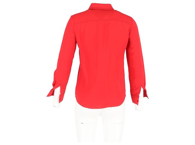 Camisa de botones Derek Lam en algodón rojo Roja - vista 7