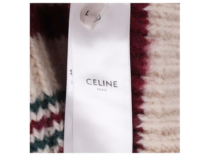 Céline Gestreifter Rundhals-Pullover Celine aus mehrfarbiger Wolle Mehrfarben - Ansicht 5