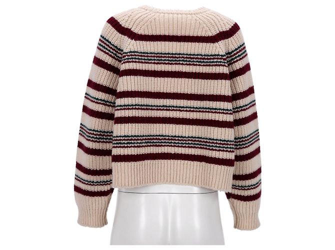 Céline Gestreifter Rundhals-Pullover Celine aus mehrfarbiger Wolle Mehrfarben - Ansicht 9