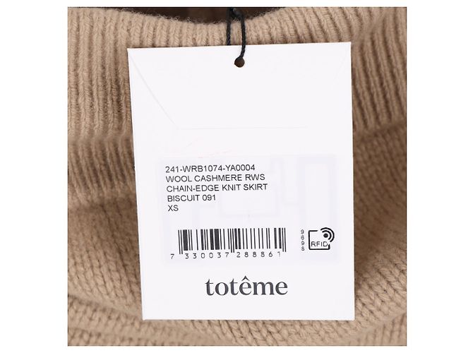 Conjunto de suéter e saia de lã marrom com acabamento em corrente Totême Vermelho - vista 11