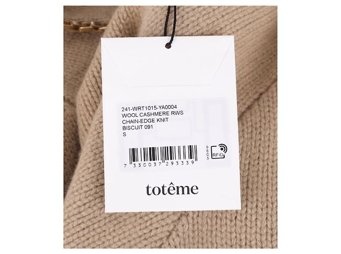 Conjunto de suéter e saia de lã marrom com acabamento em corrente Totême Vermelho - vista 31