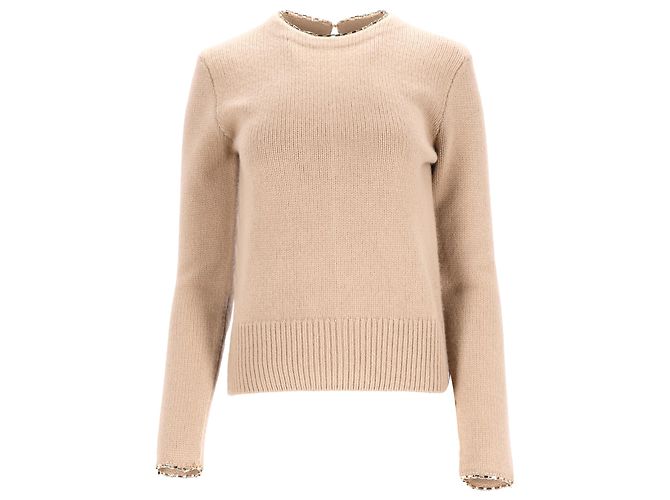 Conjunto de suéter e saia de lã marrom com acabamento em corrente Totême Vermelho - vista 4