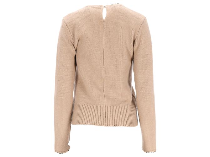 Conjunto de suéter e saia de lã marrom com acabamento em corrente Totême Vermelho - vista 6