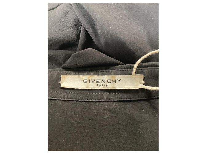Camicia a maniche lunghe in seta nera ricamata con amore di Givenchy Nero - vista 12