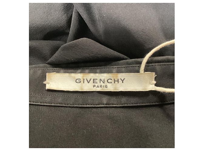 Camicia a maniche lunghe in seta nera ricamata con amore di Givenchy Nero - vista 6
