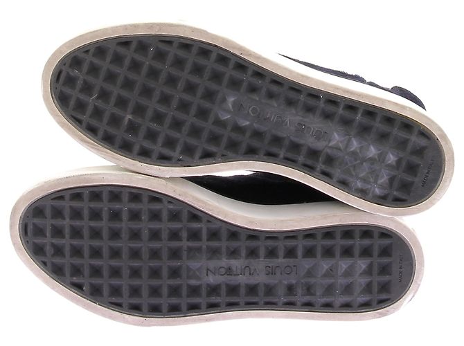 Botas LOUIS VUITTON T.EU 37 de piel de ternera estilo pony Azul marino - vista 7