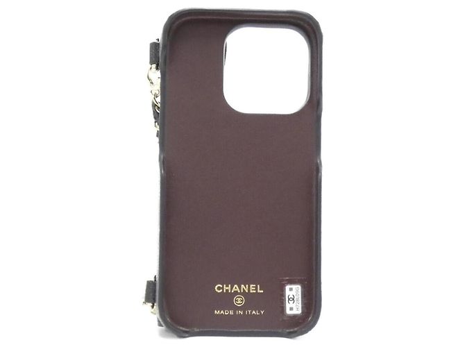 Custodia per iPhone 14 Pro Chanel Timeless Classic Line Nero - vista 2