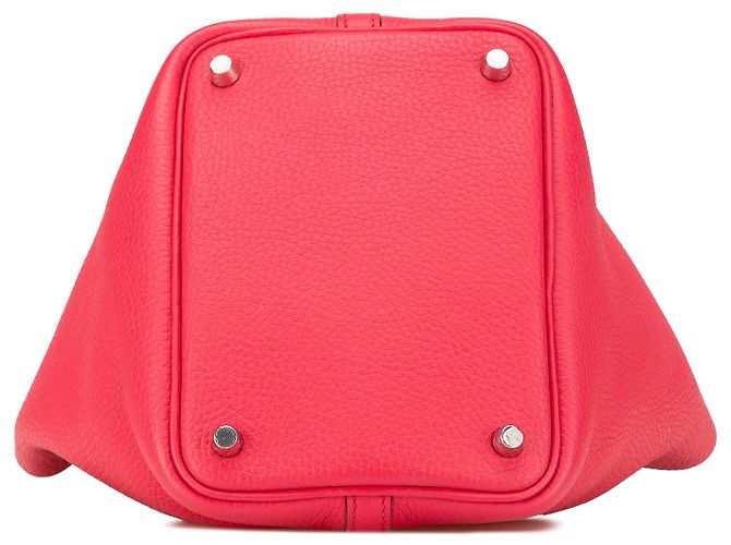 Hermès Picotin Lock 18 in pelle Clémence rosa - vista 3