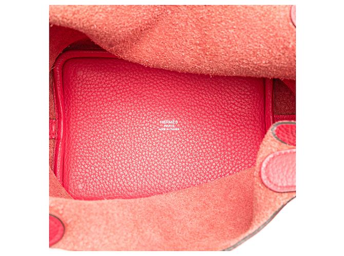 Hermès Picotin Lock 18 in pelle Clémence rosa - vista 4