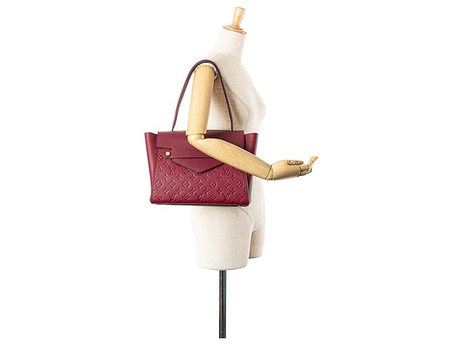 Trocadero Monogram Empreinte Rosso di Louis Vuitton Bordò - vista 13